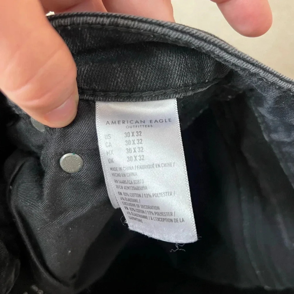 ⭐️American Eagle Flex Slim Jeans in Faded Black Mens Size 30 x 32 - Picture 13 of 15